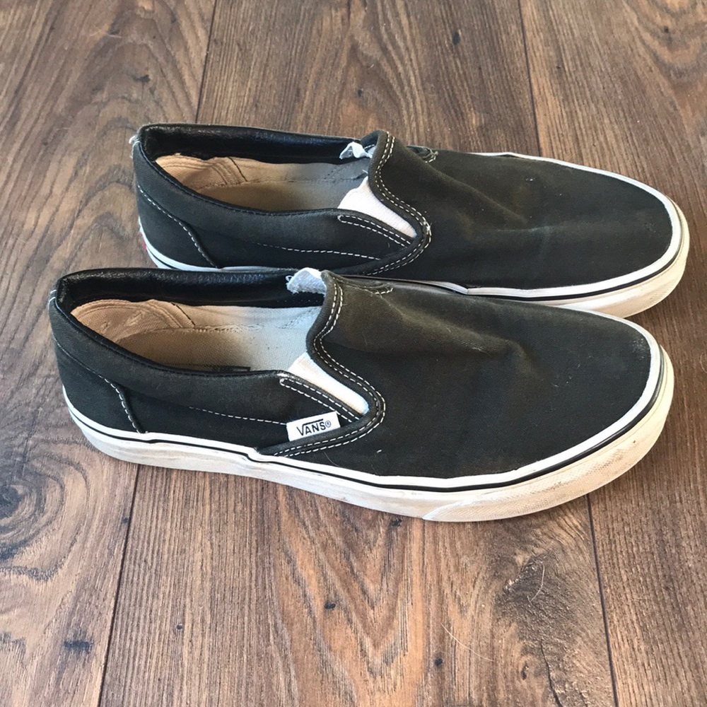 Black vans slip ons